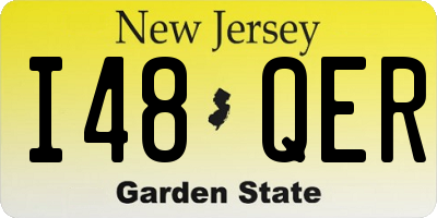 NJ license plate I48QER