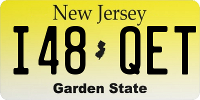 NJ license plate I48QET