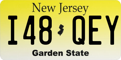 NJ license plate I48QEY