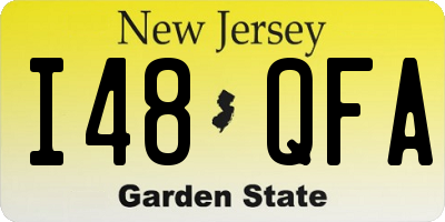 NJ license plate I48QFA