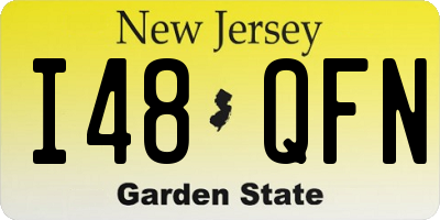 NJ license plate I48QFN