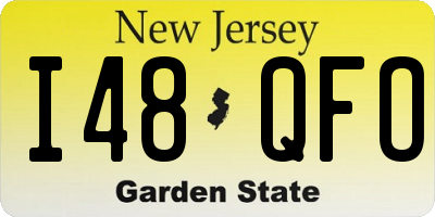 NJ license plate I48QFO