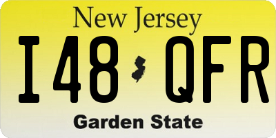 NJ license plate I48QFR