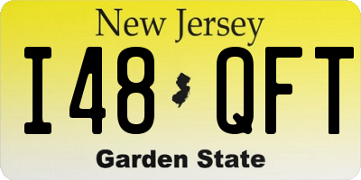 NJ license plate I48QFT