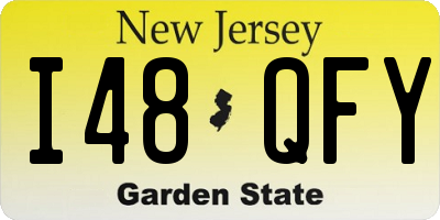 NJ license plate I48QFY