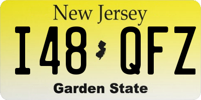 NJ license plate I48QFZ