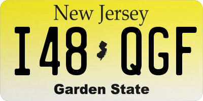 NJ license plate I48QGF