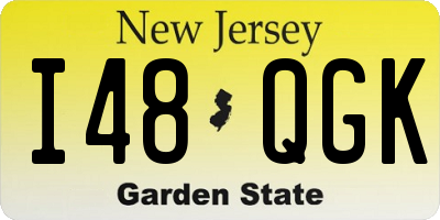 NJ license plate I48QGK