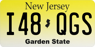 NJ license plate I48QGS