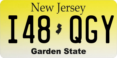NJ license plate I48QGY