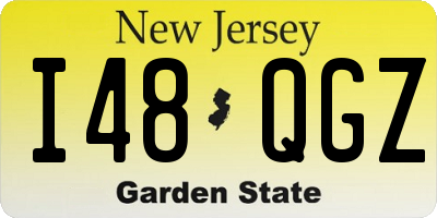 NJ license plate I48QGZ