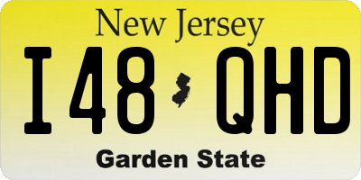 NJ license plate I48QHD