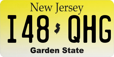 NJ license plate I48QHG