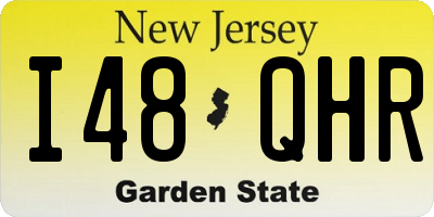 NJ license plate I48QHR