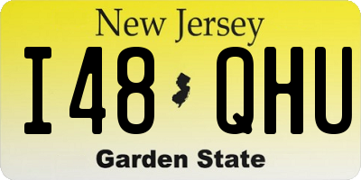 NJ license plate I48QHU