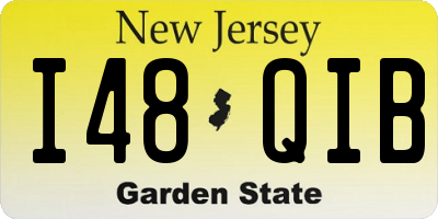 NJ license plate I48QIB