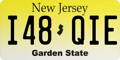 NJ license plate I48QIE