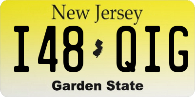 NJ license plate I48QIG