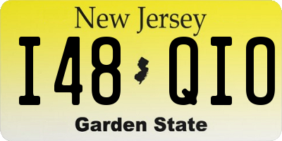 NJ license plate I48QIO