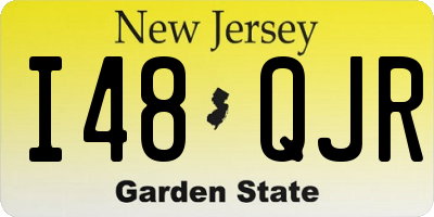 NJ license plate I48QJR
