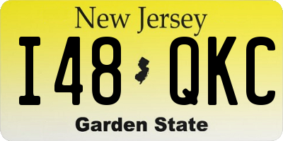 NJ license plate I48QKC