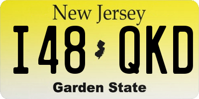 NJ license plate I48QKD