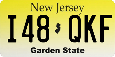 NJ license plate I48QKF