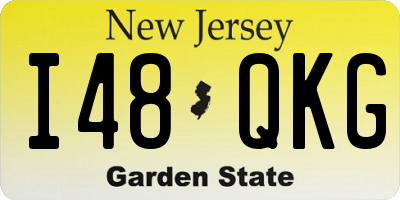NJ license plate I48QKG