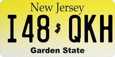 NJ license plate I48QKH