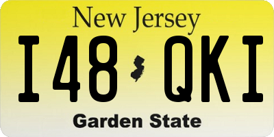 NJ license plate I48QKI