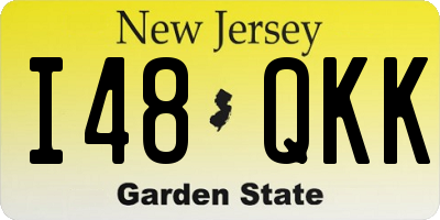 NJ license plate I48QKK
