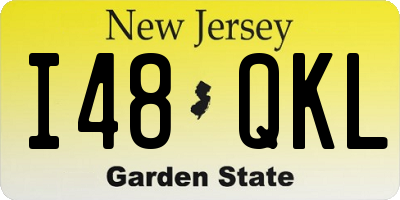 NJ license plate I48QKL