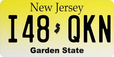 NJ license plate I48QKN