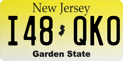 NJ license plate I48QKO