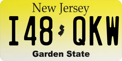 NJ license plate I48QKW