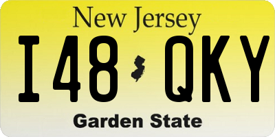 NJ license plate I48QKY