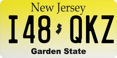 NJ license plate I48QKZ