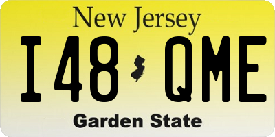 NJ license plate I48QME