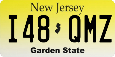 NJ license plate I48QMZ