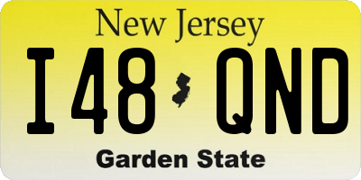 NJ license plate I48QND