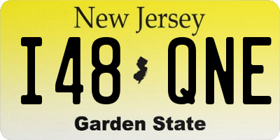 NJ license plate I48QNE