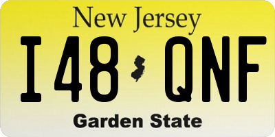 NJ license plate I48QNF