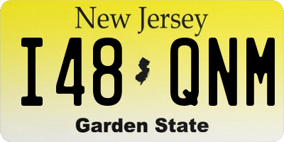 NJ license plate I48QNM