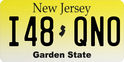 NJ license plate I48QNO