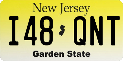 NJ license plate I48QNT