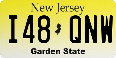NJ license plate I48QNW