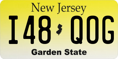 NJ license plate I48QOG
