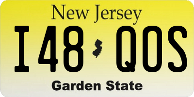 NJ license plate I48QOS