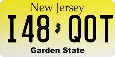 NJ license plate I48QOT