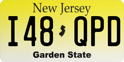 NJ license plate I48QPD